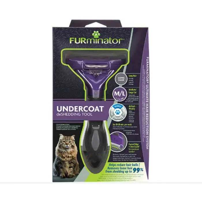 Furminator Spazzola Per Gatto A Pelo Lungo M/L 3 Furminator Spazzola Per Gatto A Pelo Lungo M/L
