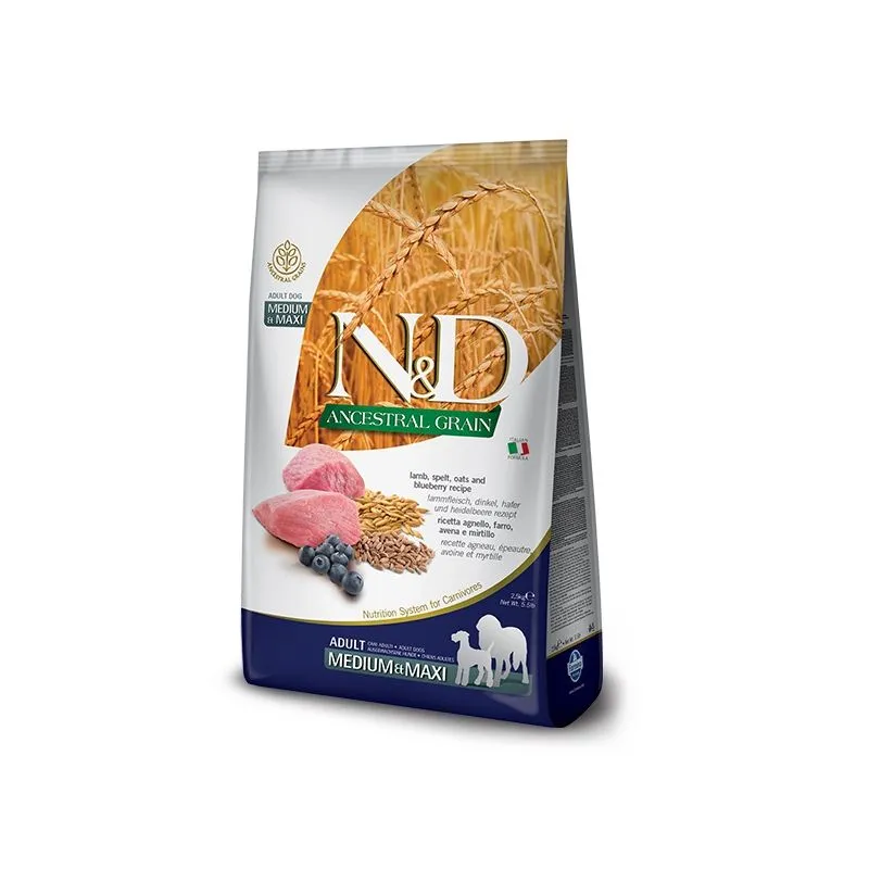N&D - Natural & Delicious N&D Adult Agnello E Mirtillo Medium Maxi 12kg Ancestral Crocchette Cane 3 N&D - Natural & Delicious N&D Adult Agnello E Mirtillo Medium Maxi 12kg Ancestral Crocchette Cane