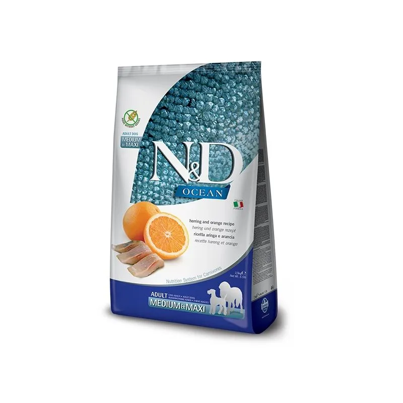 N&D - Natural & Delicious N&D Adult Aringa E Arancia Medium Maxi 12kg Grain Free Crocchette Cane 3 N&D - Natural & Delicious N&D Adult Aringa E Arancia Medium Maxi 12kg Grain Free Crocchette Cane