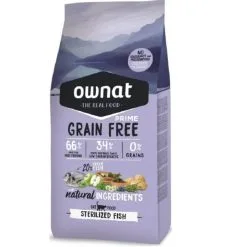 Ownat Grain Free Prime Per Gatto Sterilizzato Al Pesce 3 Kg