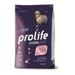 Prolife Sterilised Maiale E Riso Medium Large Nutrigenomic Crocchette Cane
