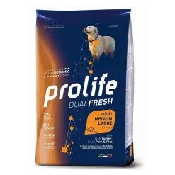 Prolife Tacchino Maiale E Riso Medium Large 12kg Nutrigenomic Crocchette Cane