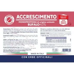 Vet Line Accrescimento Bufalo 12,5kg Crocchette Cucciolo -Negozio online cibo per gatti vet line accrescimento bufalo 125kg crocchette cucciolo 1