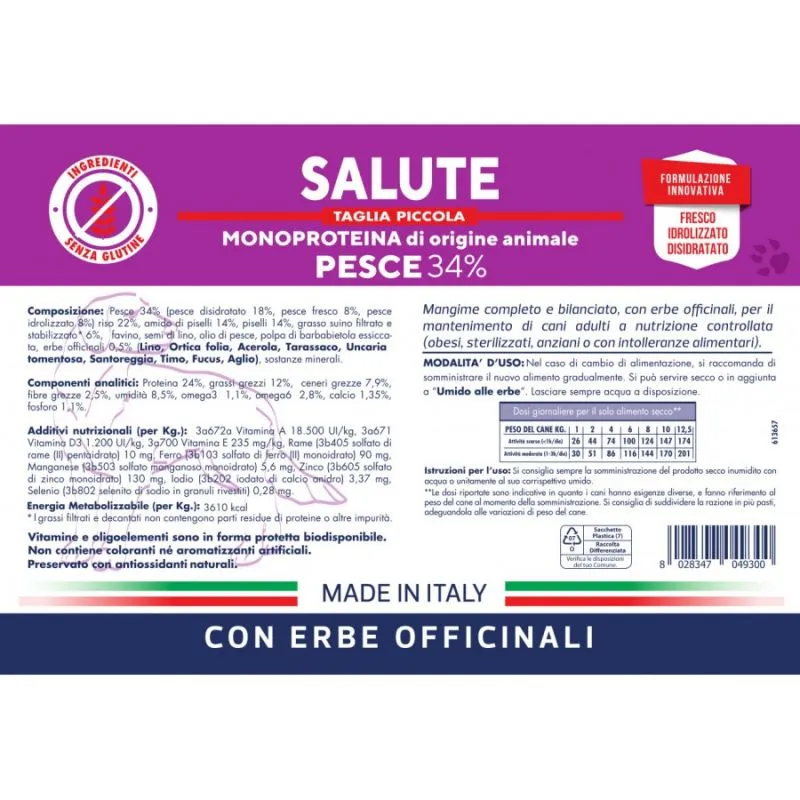 Vet Line Salute Pesce Taglia Piccola 12,5kg Crocchette Cane 4 Vet Line Salute Pesce Taglia Piccola 12,5kg Crocchette Cane - immagine 2