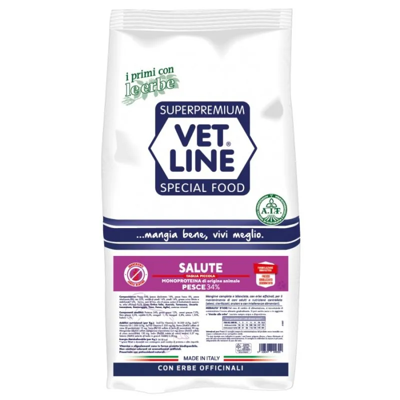Vet Line Salute Pesce Taglia Piccola 12,5kg Crocchette Cane 3 Vet Line Salute Pesce Taglia Piccola 12,5kg Crocchette Cane